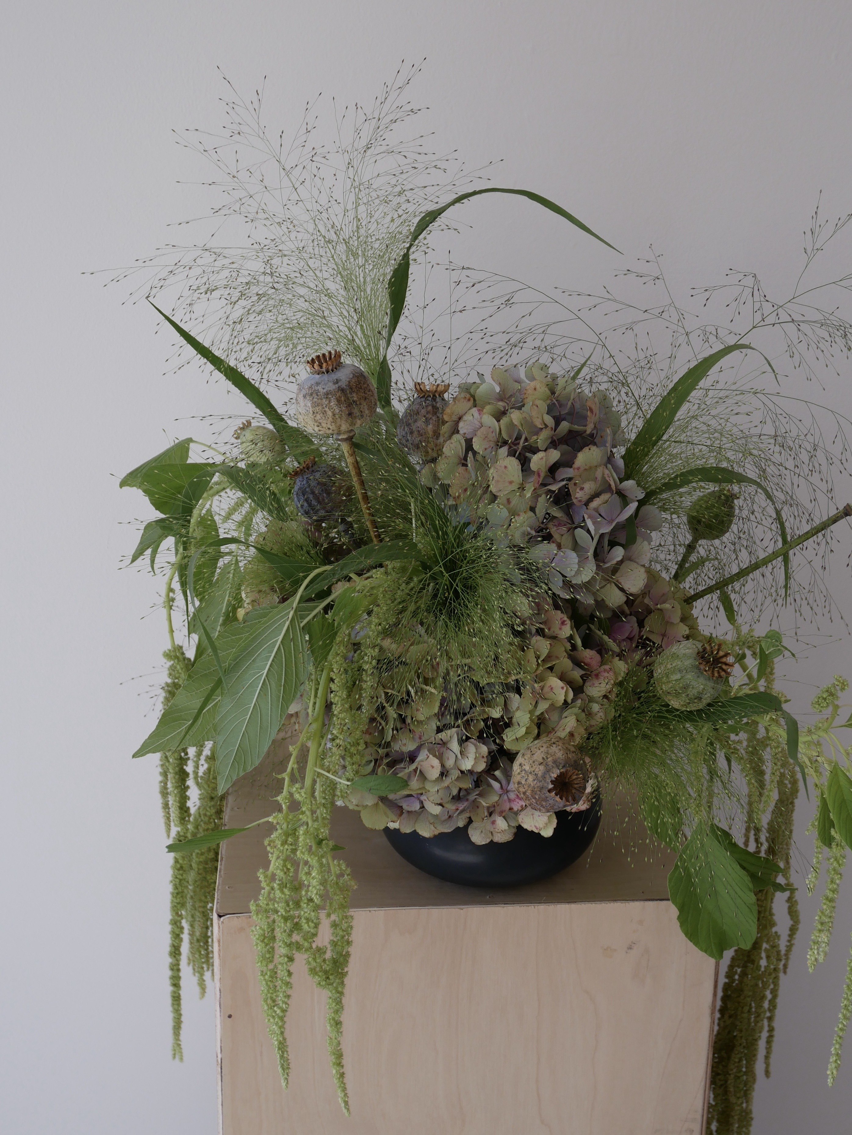 Full-width hero image of a lush floral arrangement